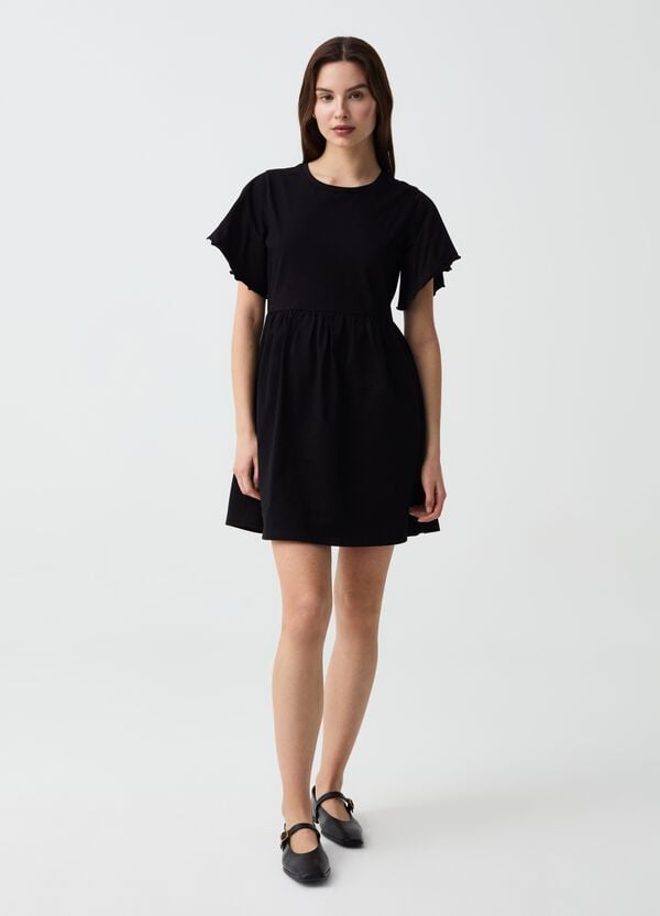 Ovs Vestito Essential corto con maniche a farfalla