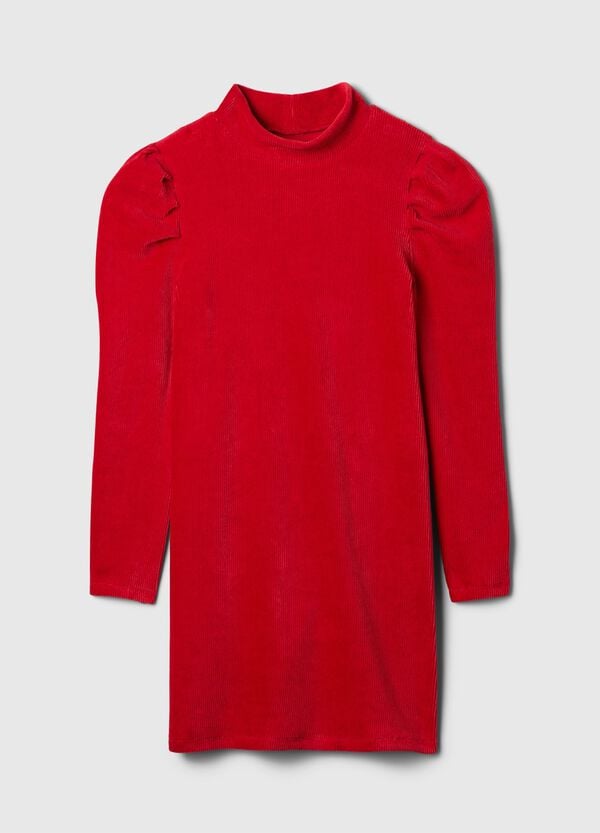 Ovs Vestito In Corduroy Con Maniche A Palloncino
