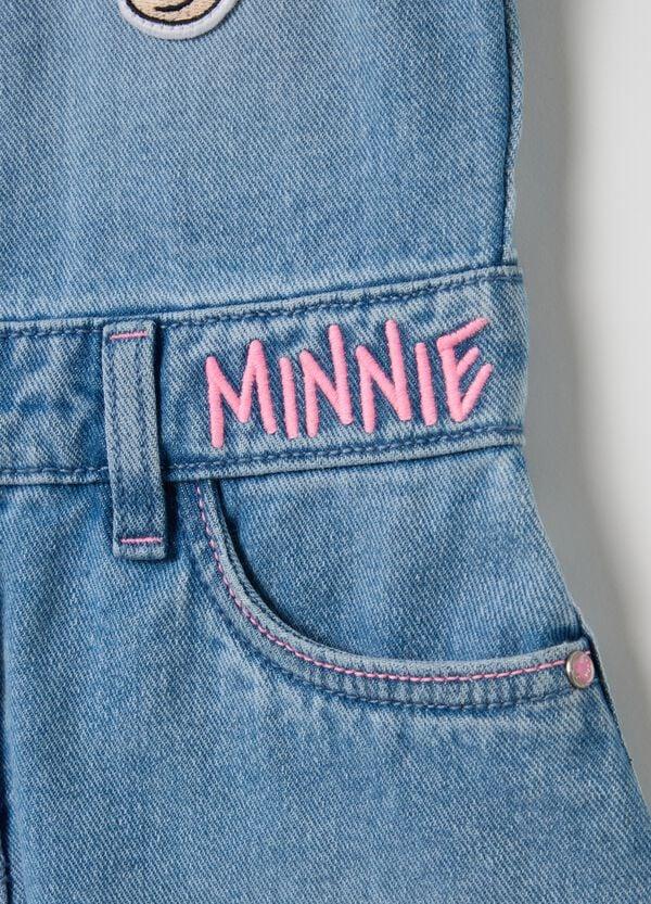 Ovs Vestito In Denim Con Patch E Ricamo Minnie