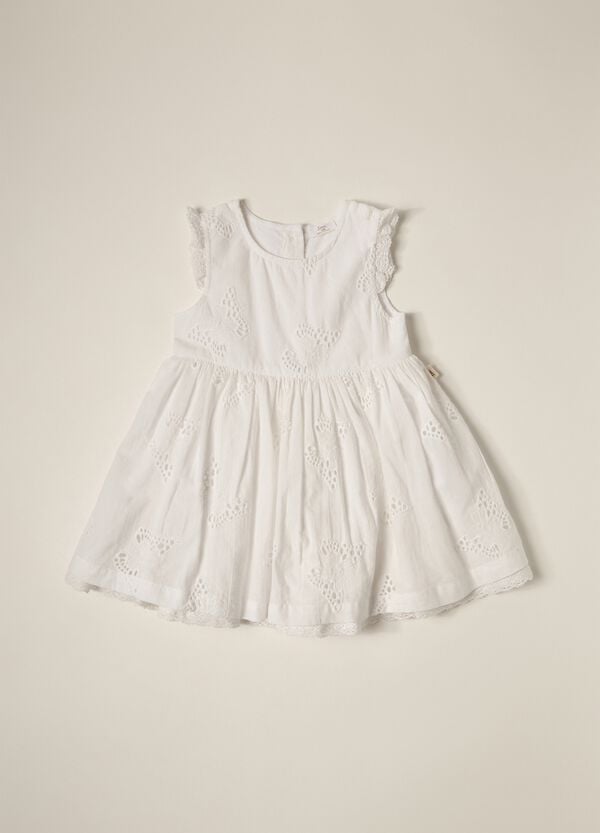 Ovs Vestito in puro cotone Sangallo IANA neonata