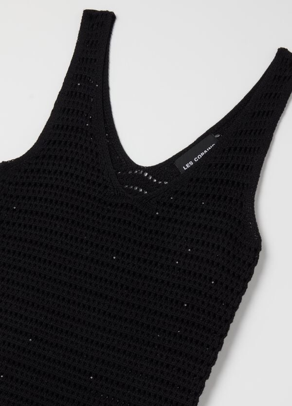 Ovs Vestito Lungo Smanicato Crochet