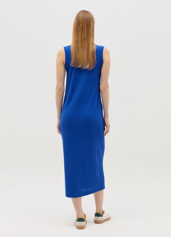 Ovs Vestito Lungo Smanicato Premaman A Costine