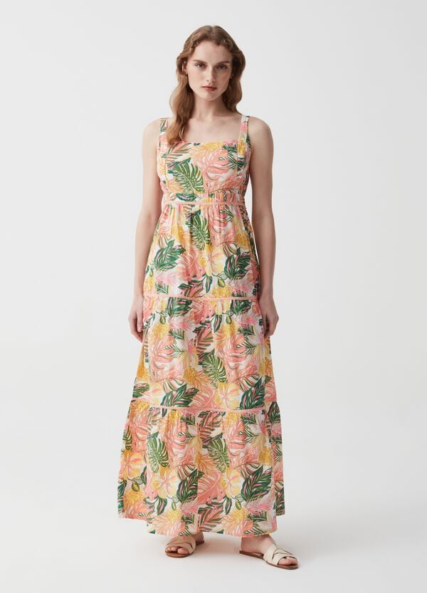 Ovs Vestito lungo stampato a balze con fiocco