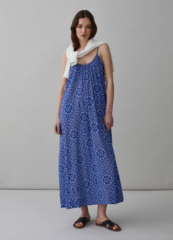 Ovs Vestito Lungo Stampato Con Schiena Scoperta