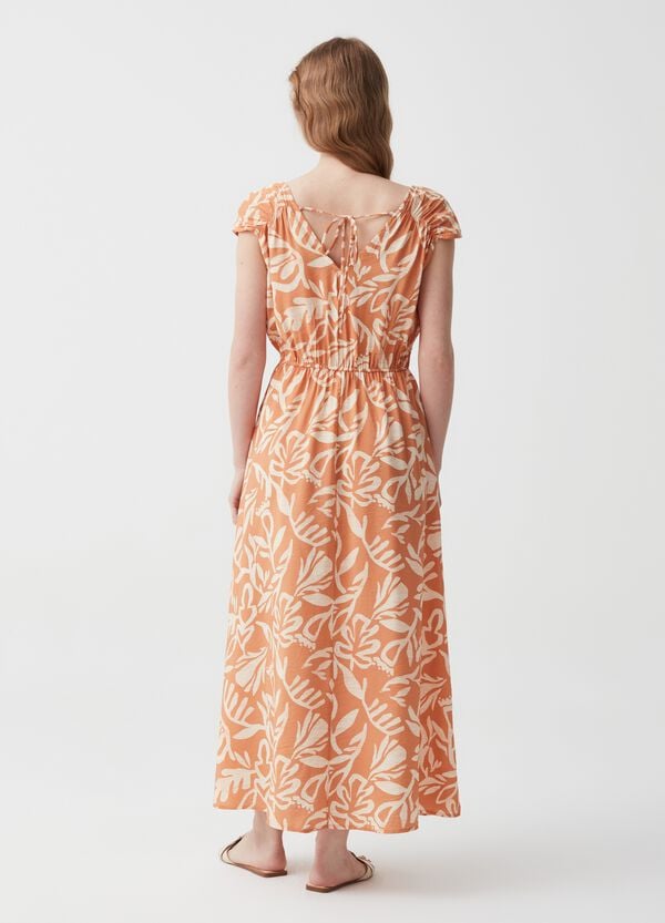 Ovs Vestito Lungo Stampato Con Scollo A V