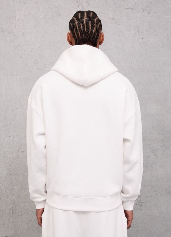 Ovs Zip Hoodie White