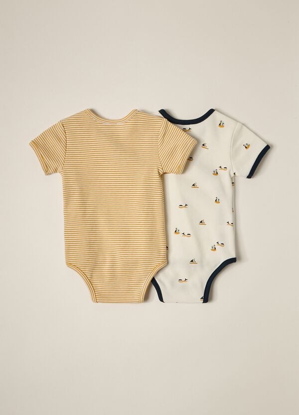 Ovs Pack 2 Body In Interlock Di Puro Cotone IANA Neonato