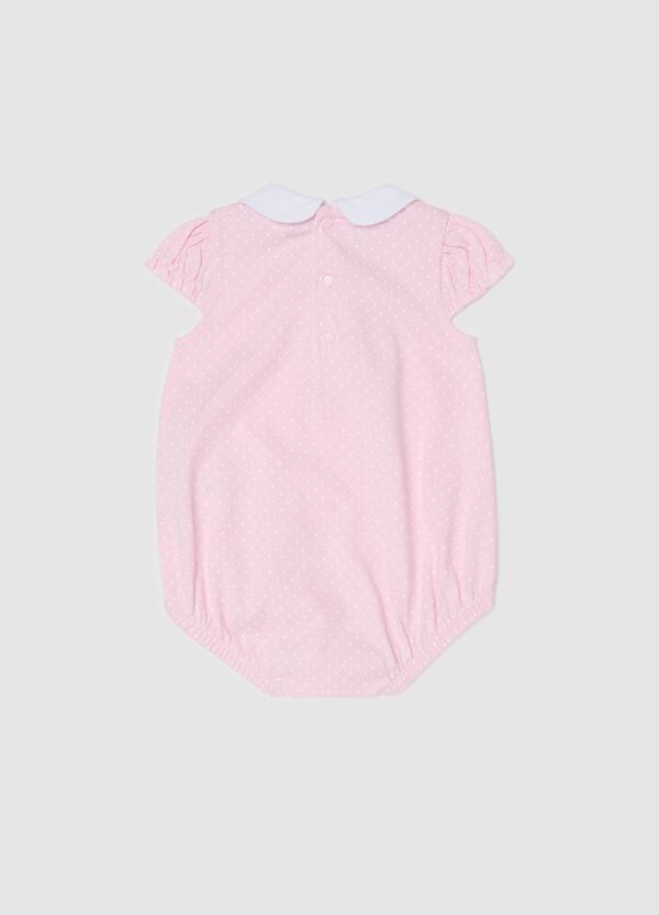 Ovs Pagliaccetto In Cotone Bio Fantasia Micro Pois Rosa