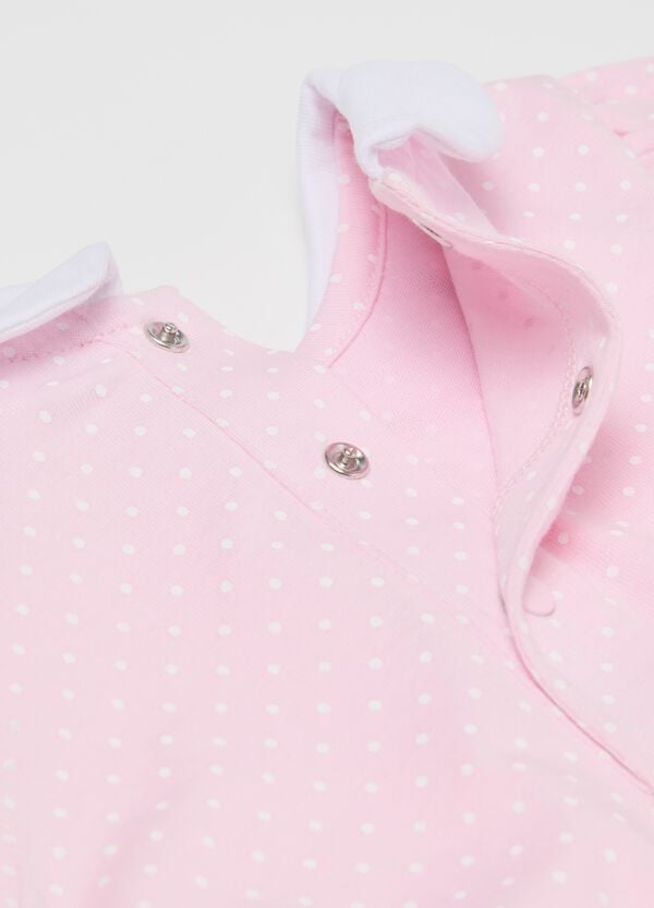 Ovs Pagliaccetto In Cotone Bio Fantasia Micro Pois Rosa