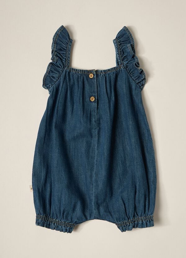 Ovs Pagliaccetto In Denim Di Puro Cotone IANA Neonata