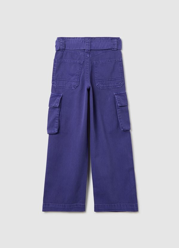 Ovs Pantalone Cargo In Lyocell E Cotone Con Cintura
