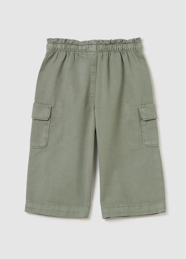 Ovs Pantaloni Cargo In Lyocell E Cotone Con Coulisse