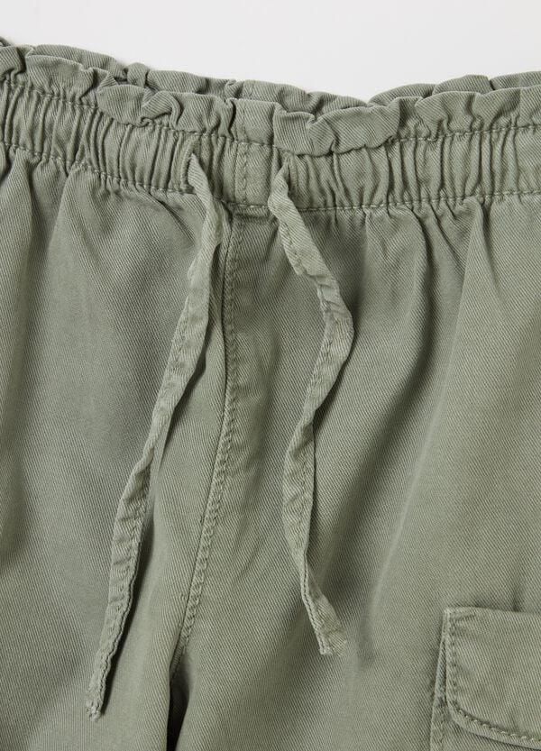 Ovs Pantaloni Cargo In Lyocell E Cotone Con Coulisse