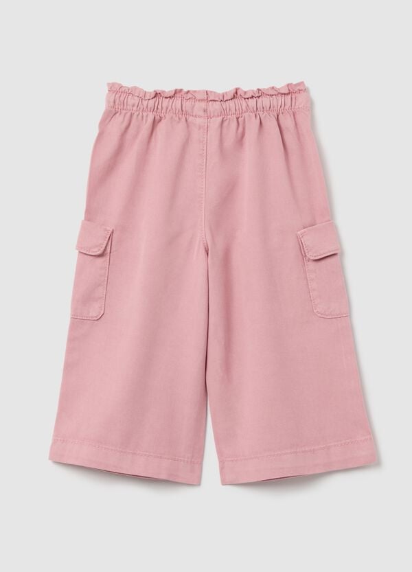 Ovs Pantaloni Cargo In Lyocell E Cotone Con Coulisse