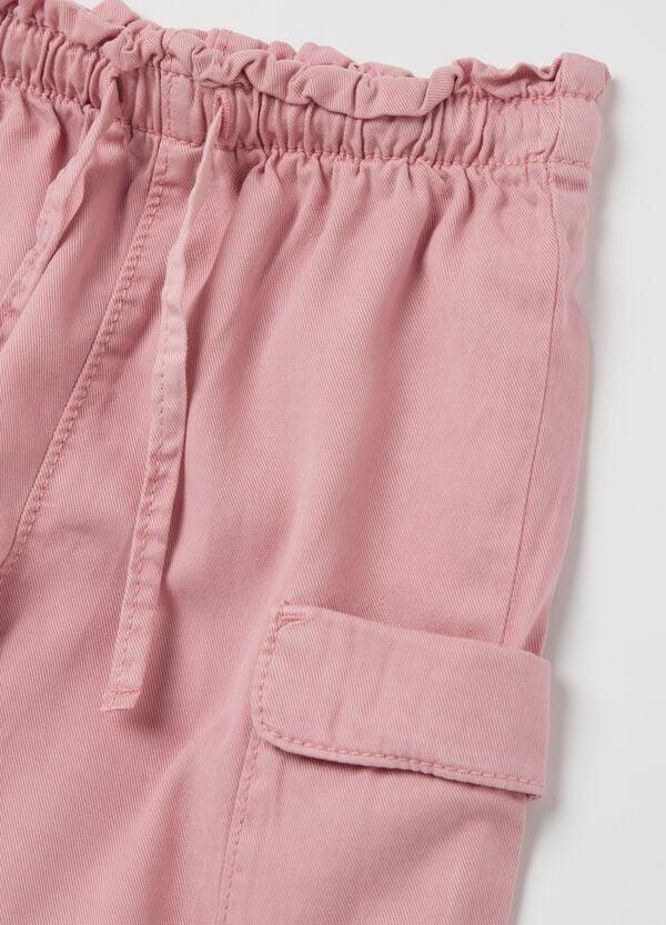 Ovs Pantaloni Cargo In Lyocell E Cotone Con Coulisse