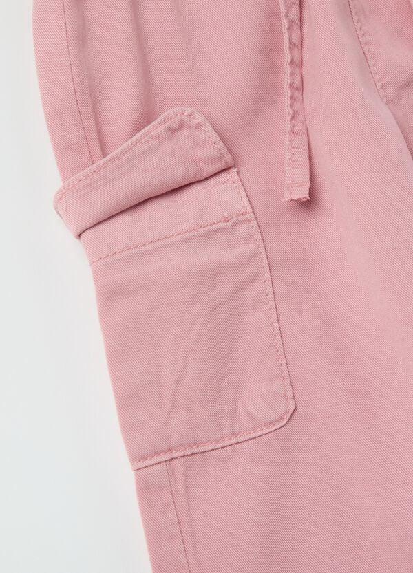 Ovs Pantaloni Cargo In Lyocell E Cotone Con Coulisse