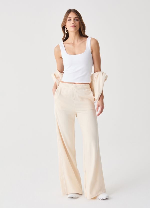 Ovs Pantaloni palazzo con piping a contrasto ALTAVIA STUDIO