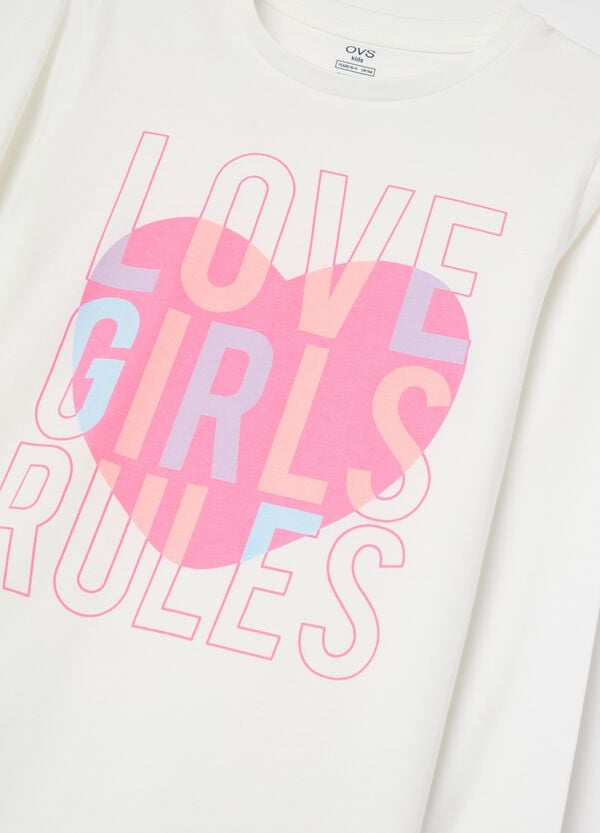 Ovs Pigiama In Cotone Bio Con Stampa "Love Girls Rules"