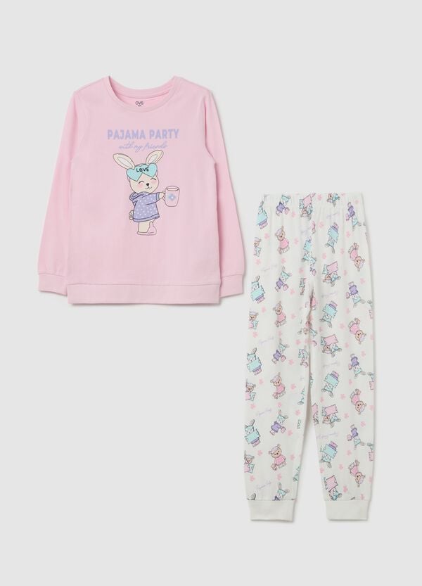 Ovs Pigiama in cotone bio "Pajama party with my friends"