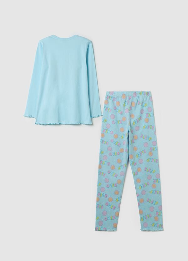 Ovs Pigiama In Cotone Bio "Ready For My Sleep Over Party"