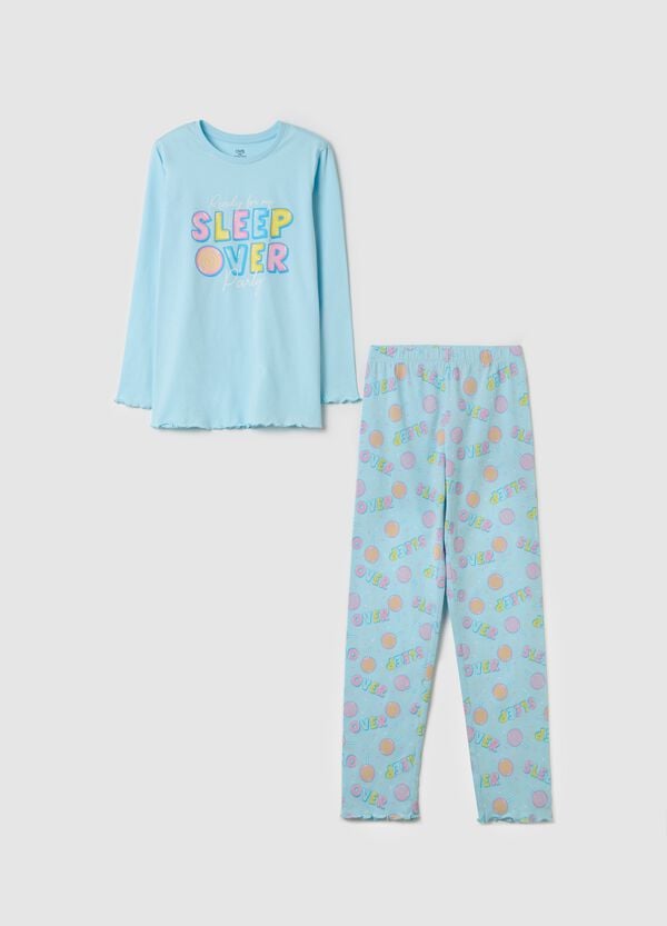 Ovs Pigiama in cotone bio "Ready for my sleep over party"