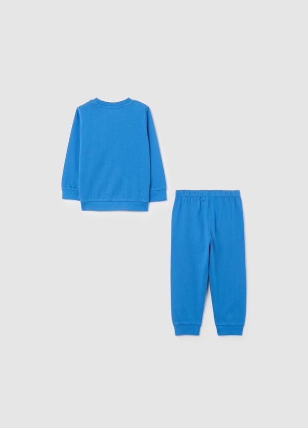 Ovs Pigiama In Cotone Bio Stampa Camaleonte Azzurro