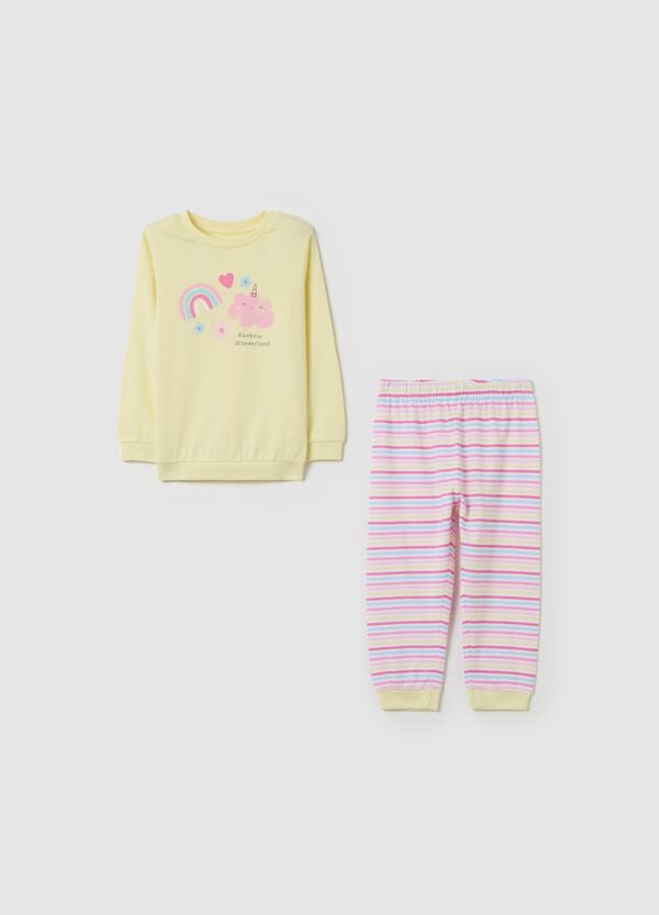 Ovs Pigiama in cotone bio stampa "Rainbow Wonderland "