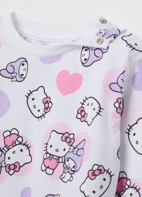 Ovs Pigiama In Cotone Con Stampa Hello Kitty E Kuromi