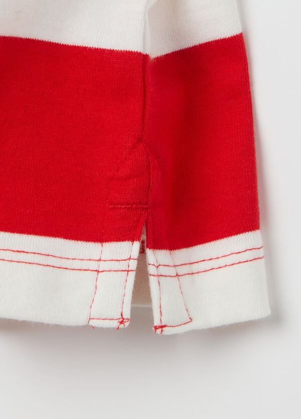 Ovs Polo In Fantasia A Righe Con Patch "Sailing Club"