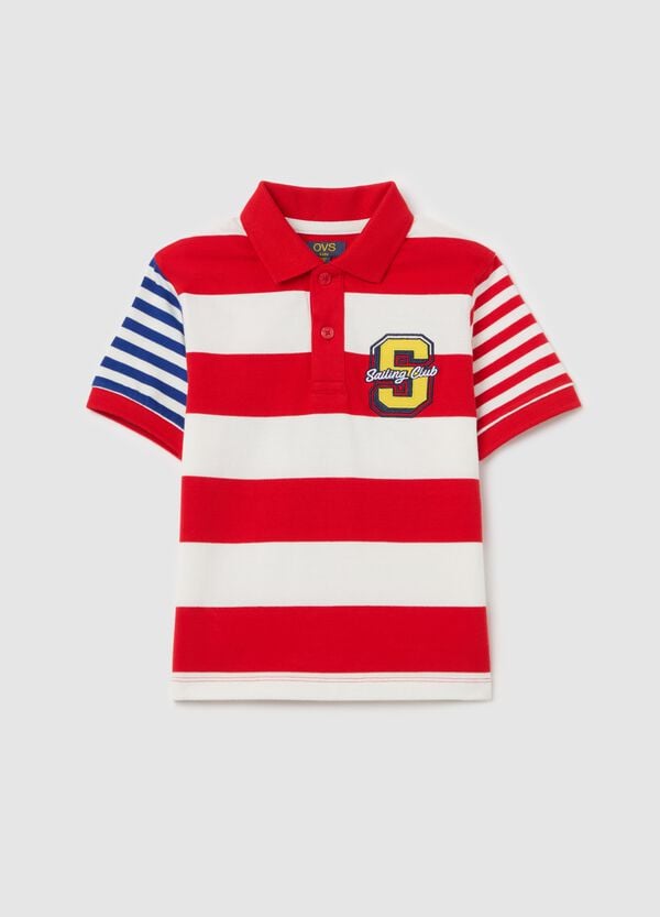 Ovs Polo in fantasia a righe con patch "Sailing Club"