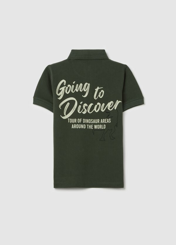 Ovs Polo In Piquet Con Patch E Stampa "Going To Discover"