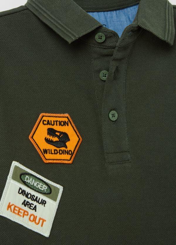 Ovs Polo In Piquet Con Patch E Stampa "Going To Discover"