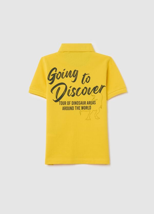 Ovs Polo In Piquet Con Patch E Stampa "Going To Discover"