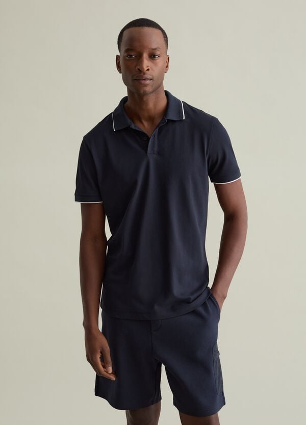 Ovs Polo in tessuto tecnico con profili a contrasto