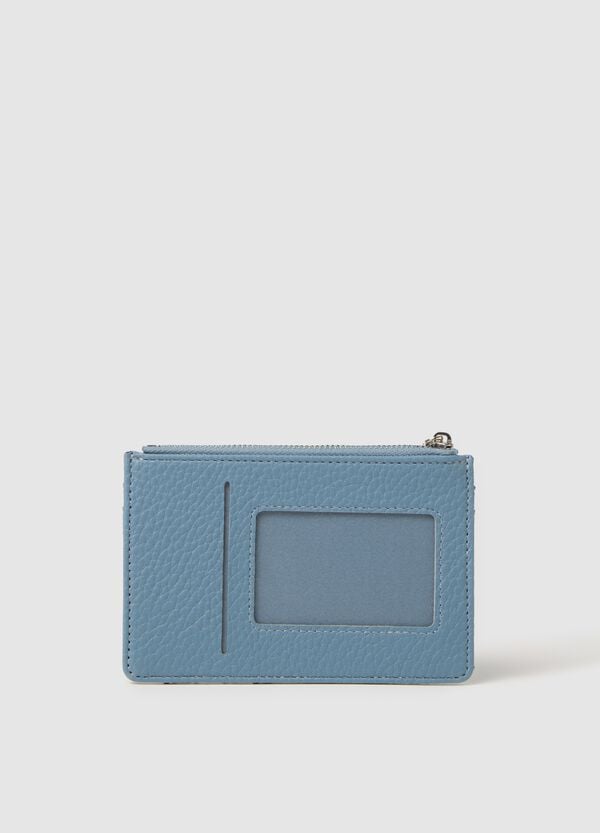 Ovs Porta Carte Di Credito Azzurro Effetto Martellato