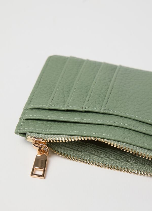 Ovs Porta Carte Di Credito Verde Effetto Martellato
