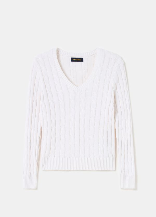 Ovs Pullover Con Lavorazione Intrecciata Scollo A V