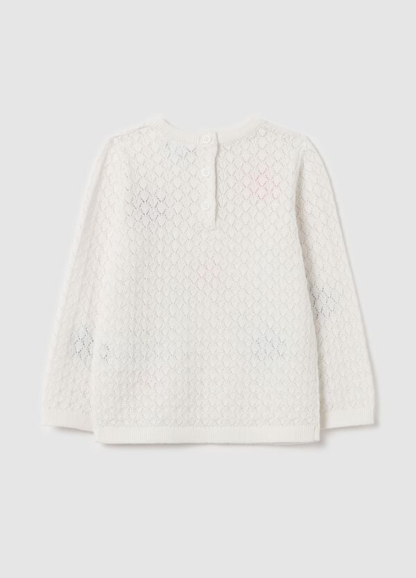 Ovs Pullover Con Lavorazione Pointelle E Ricamo Fiori