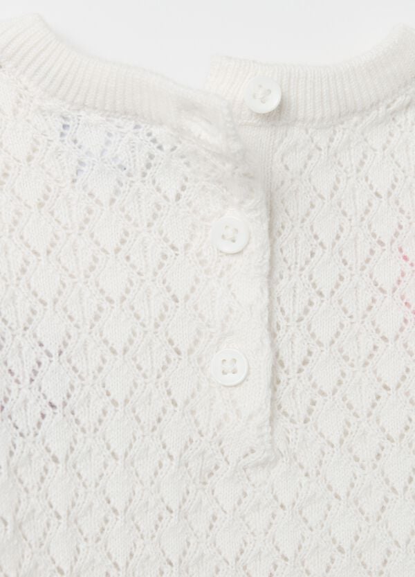 Ovs Pullover Con Lavorazione Pointelle E Ricamo Fiori