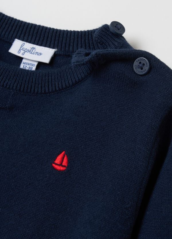Ovs Pullover Con Trama In Rilievo E Ricamo Barca A Vela
