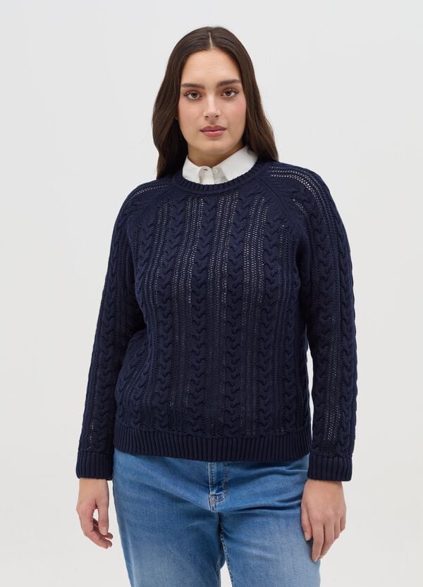 Ovs Pullover Crochet Con Lavorazione A Trecce Curvy