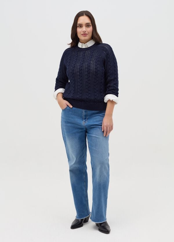 Ovs Pullover crochet con lavorazione a trecce Curvy