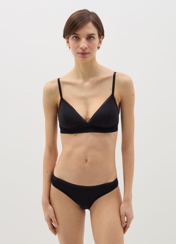 Ovs Reggiseno a triangolo semi imbottito con motivo geometrico