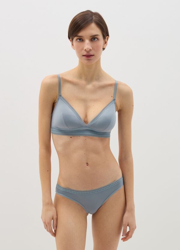 Ovs Reggiseno a triangolo semi imbottito con motivo geometrico