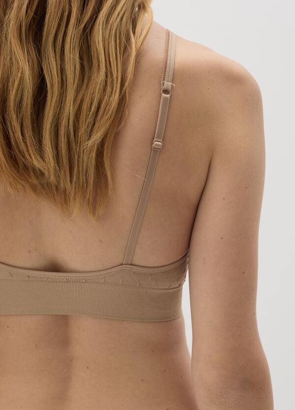 Ovs Reggiseno Bralette In Microfibra Con Trama Dobby