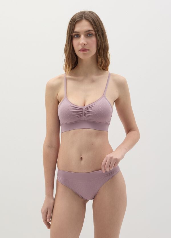 Ovs Reggiseno Bralette in microfibra con trama dobby