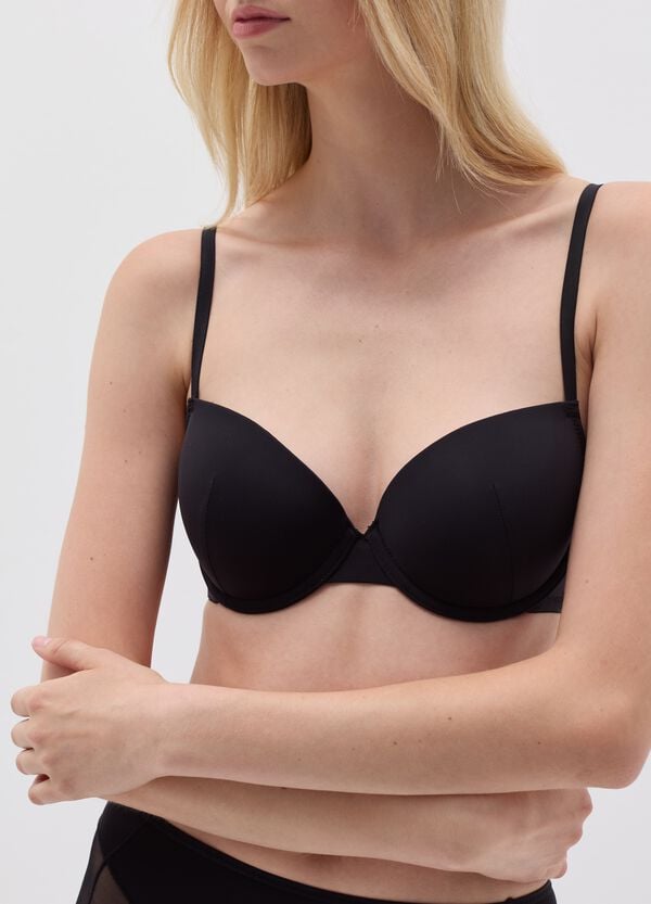 Ovs Reggiseno In Microfibra Con Dettagli In Rete Nero