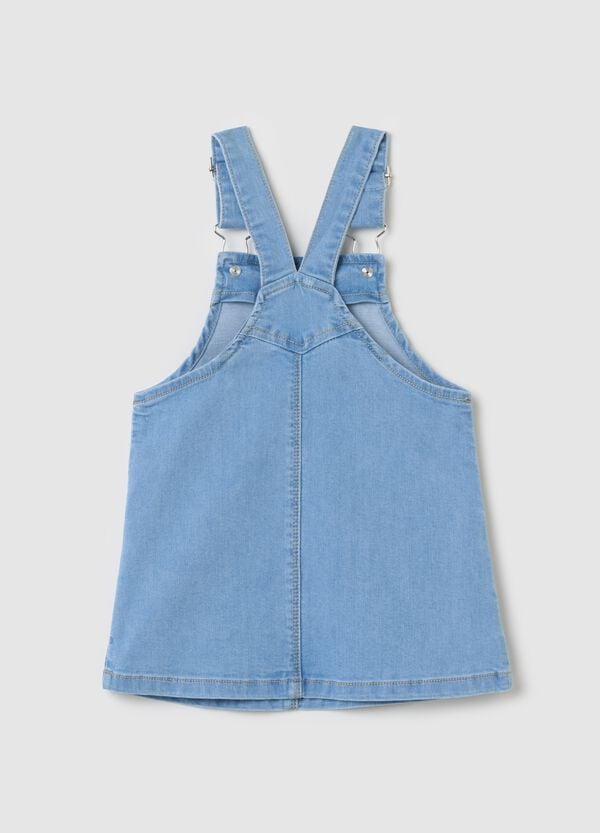 Ovs Salopette Gonna In Denim Stampa Paperina E Minnie