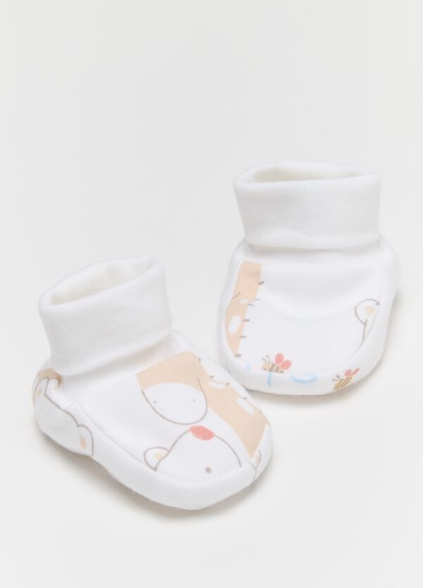 Ovs Set Berretto E Scarpine Stampa Orsetto E Giraffa