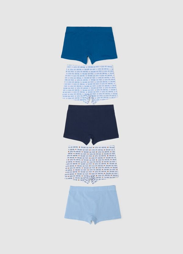 Ovs Set Cinque Boxer In Cotone Stretch Motivo Sports